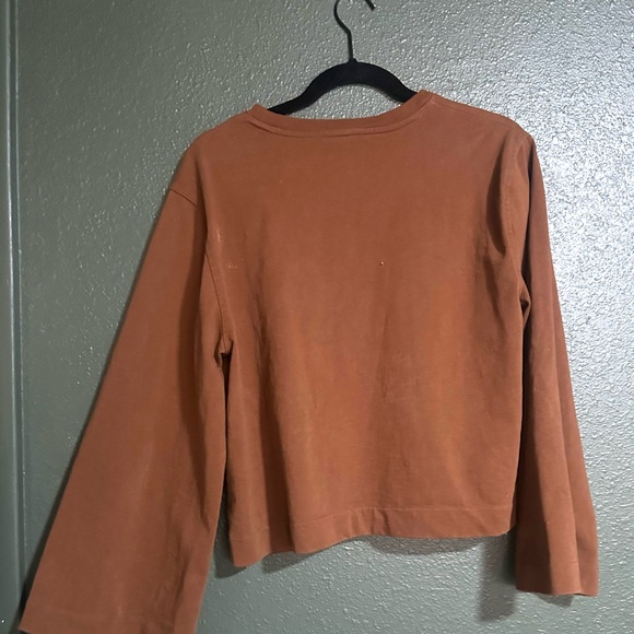 Banana Republic Boxy Heavy Cotton Tshirt Long Sleeve - Picture 2 of 3